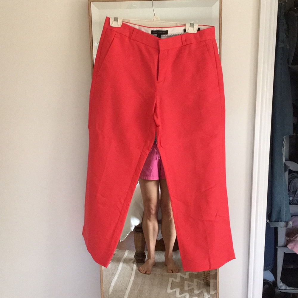 Banana Republic Coral Linen “Logan” trousers